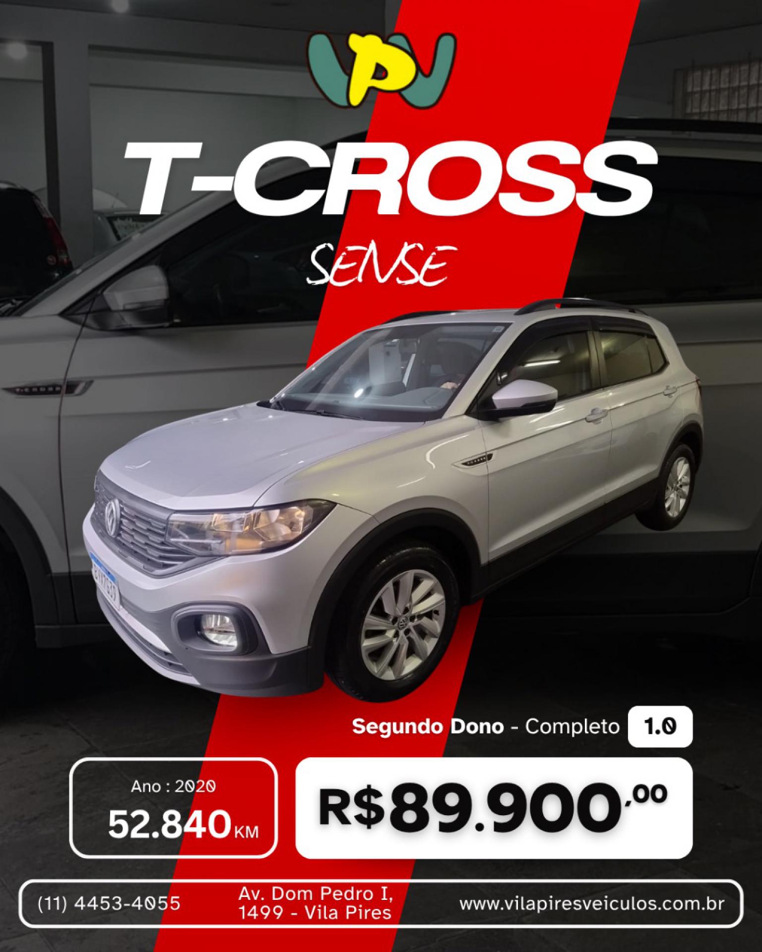 Foto T-cross Sense 1.0 Tsi Flex 5p Aut.